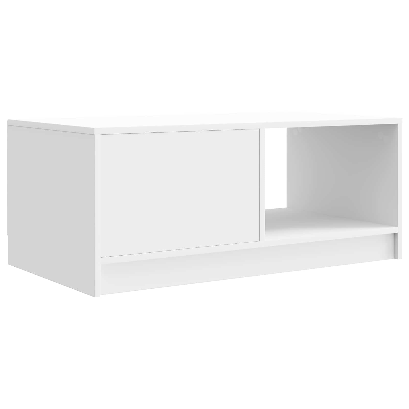 Table basse Blanc brillant 90 x 50 x 37 cm Bois d'ingénierie - XIOS