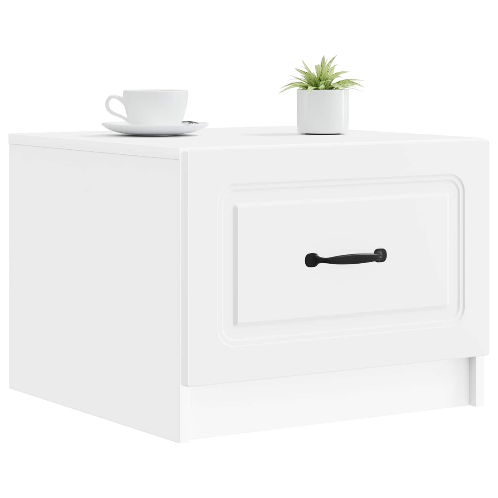 Table basse avec tiroir Blanc 49 x 50 x 37 cm Bois d'ingénierie - XIOS