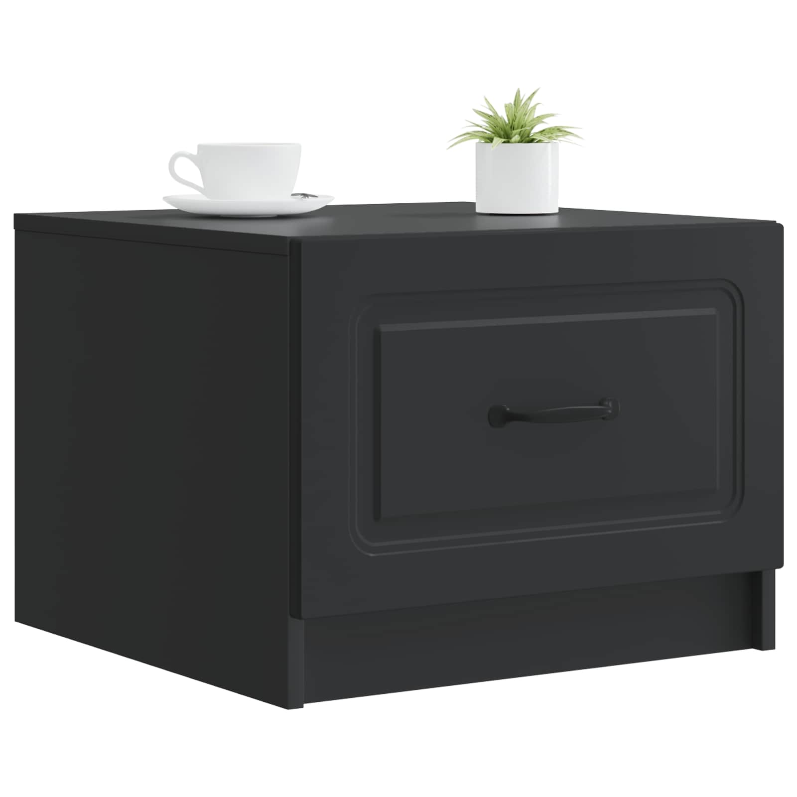 Table basse avec tiroir Noir 49 x 50 x 37 cm Bois d'ingénierie - XIOS