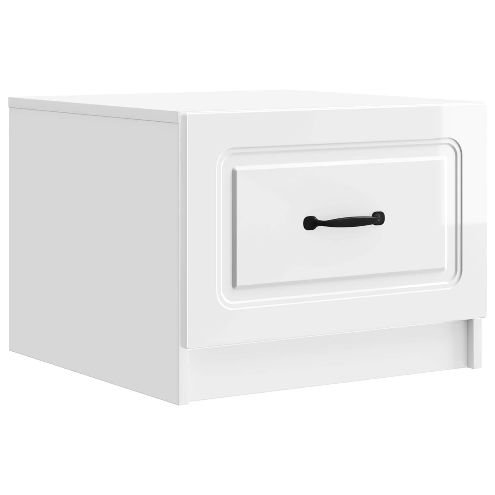 Table basse Blanc brillant 49 x 50 x 37 cm Bois d'ingénierie - XIOS