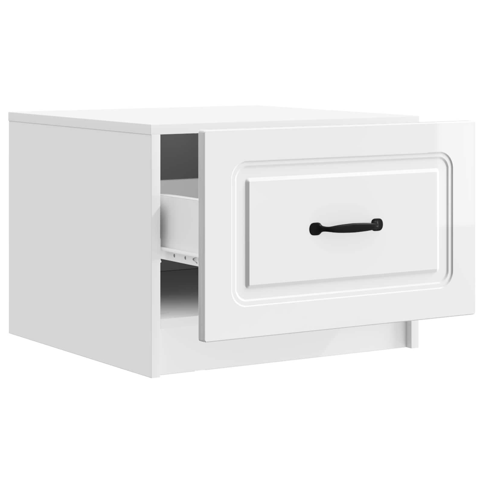 Table basse Blanc brillant 49 x 50 x 37 cm Bois d'ingénierie - XIOS