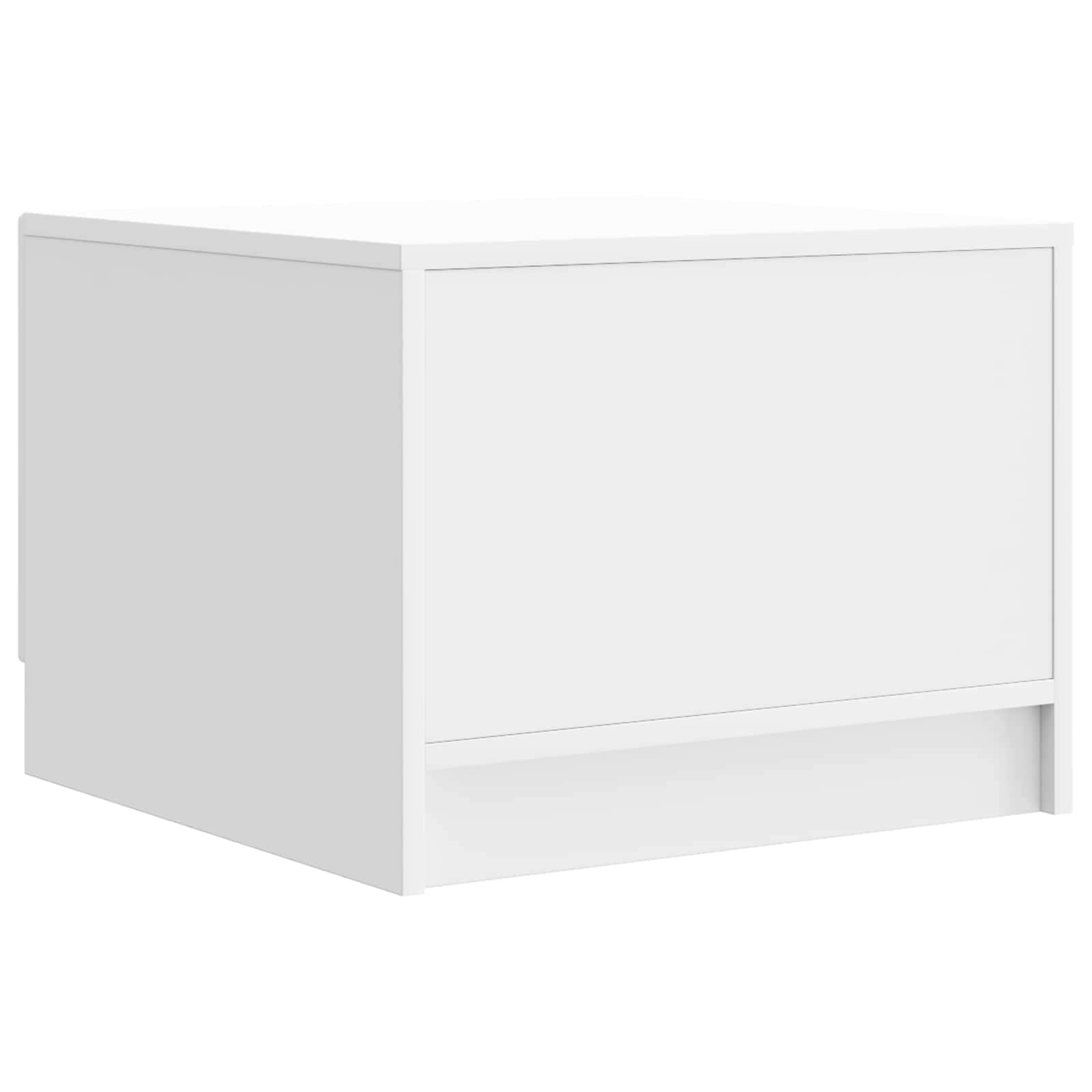 Table basse Blanc brillant 49 x 50 x 37 cm Bois d'ingénierie - XIOS