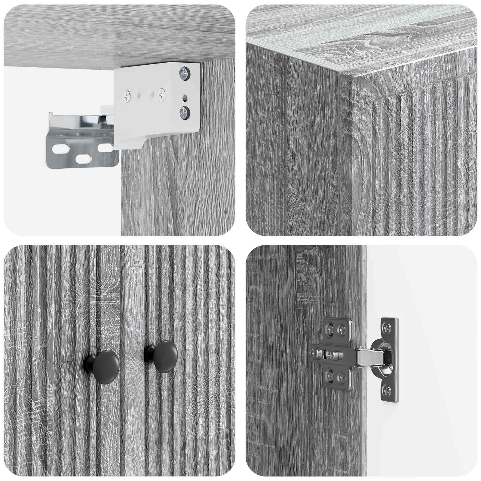 Armoire Murale Sonoma gris 59 x 31 x 60 cm Bois d'ingénierie - XIOS