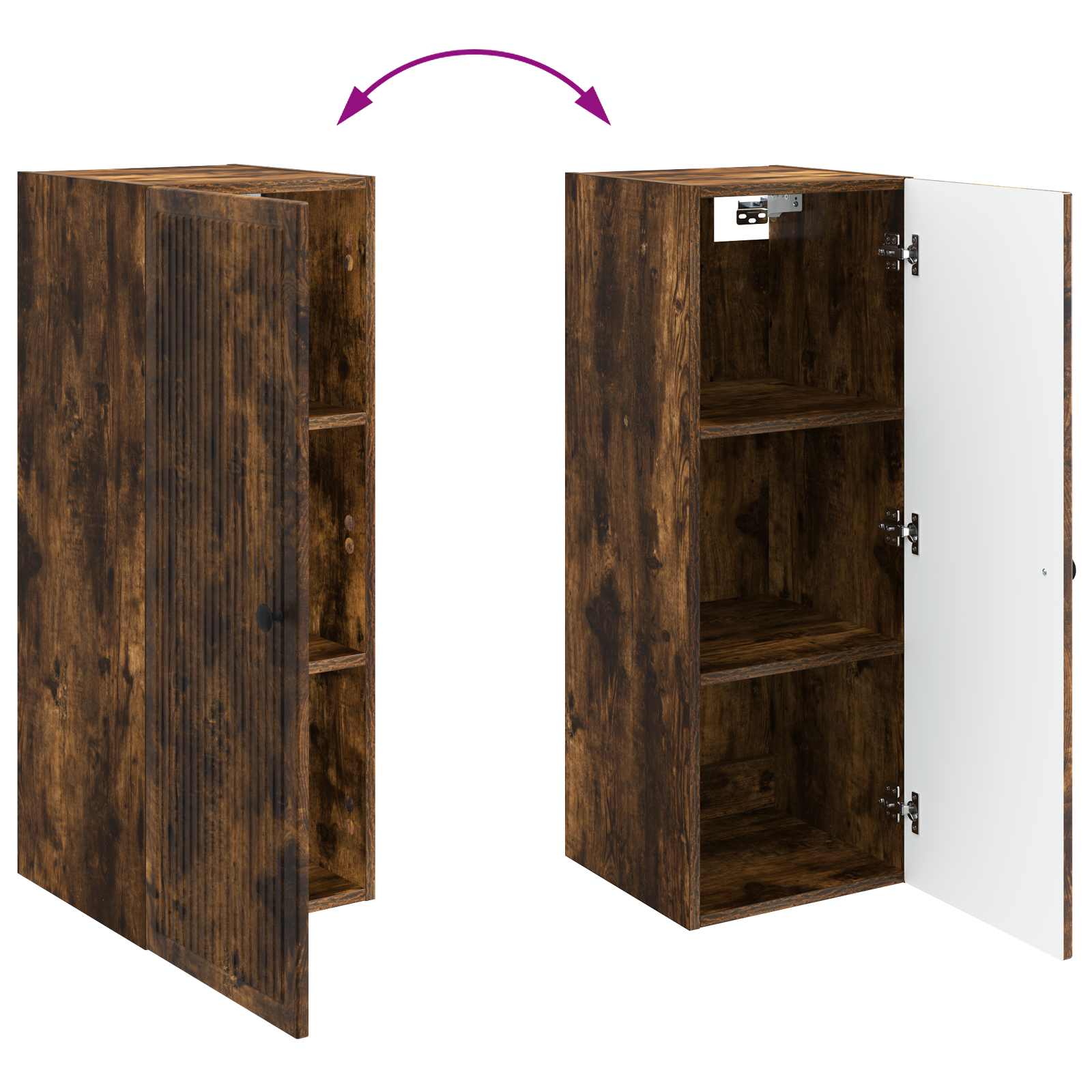 Armoire Murale Chêne fumé 33 x 34,5 x 90 cm Bois d'ingénierie - XIOS