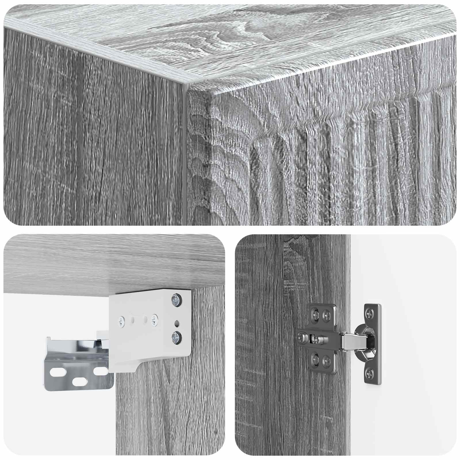 Armoire Murale Sonoma gris 33 x 34,5 x 90 cm Bois d'ingénierie - XIOS