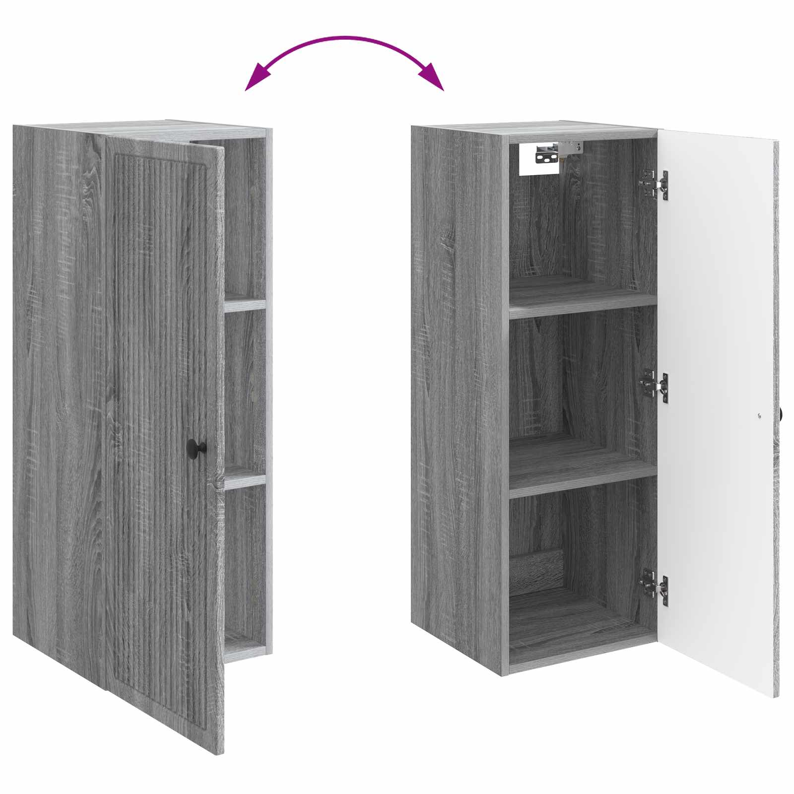 Armoire Murale Sonoma gris 33 x 34,5 x 90 cm Bois d'ingénierie - XIOS