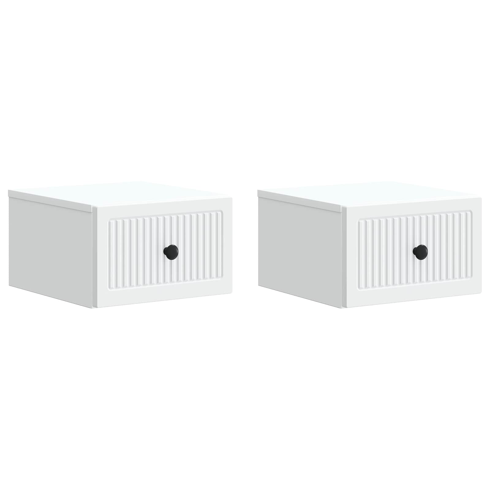 Cabinet de chevet mural 2 pcs Blanc 33 x 34,5 x 20 cm - XIOS
