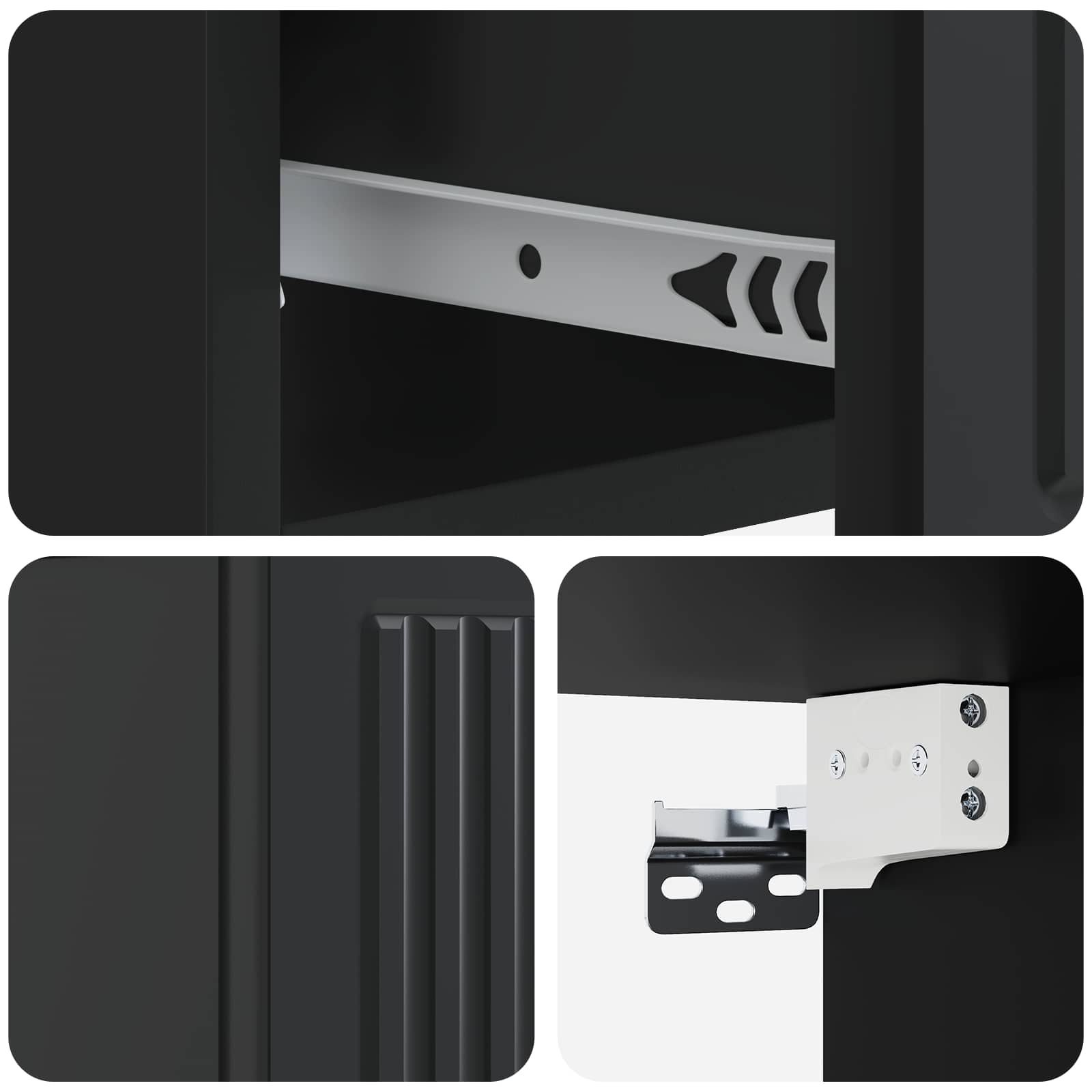Cabinet de chevet mural 2 pcs Noir 33 x 34,5 x 20 cm - XIOS