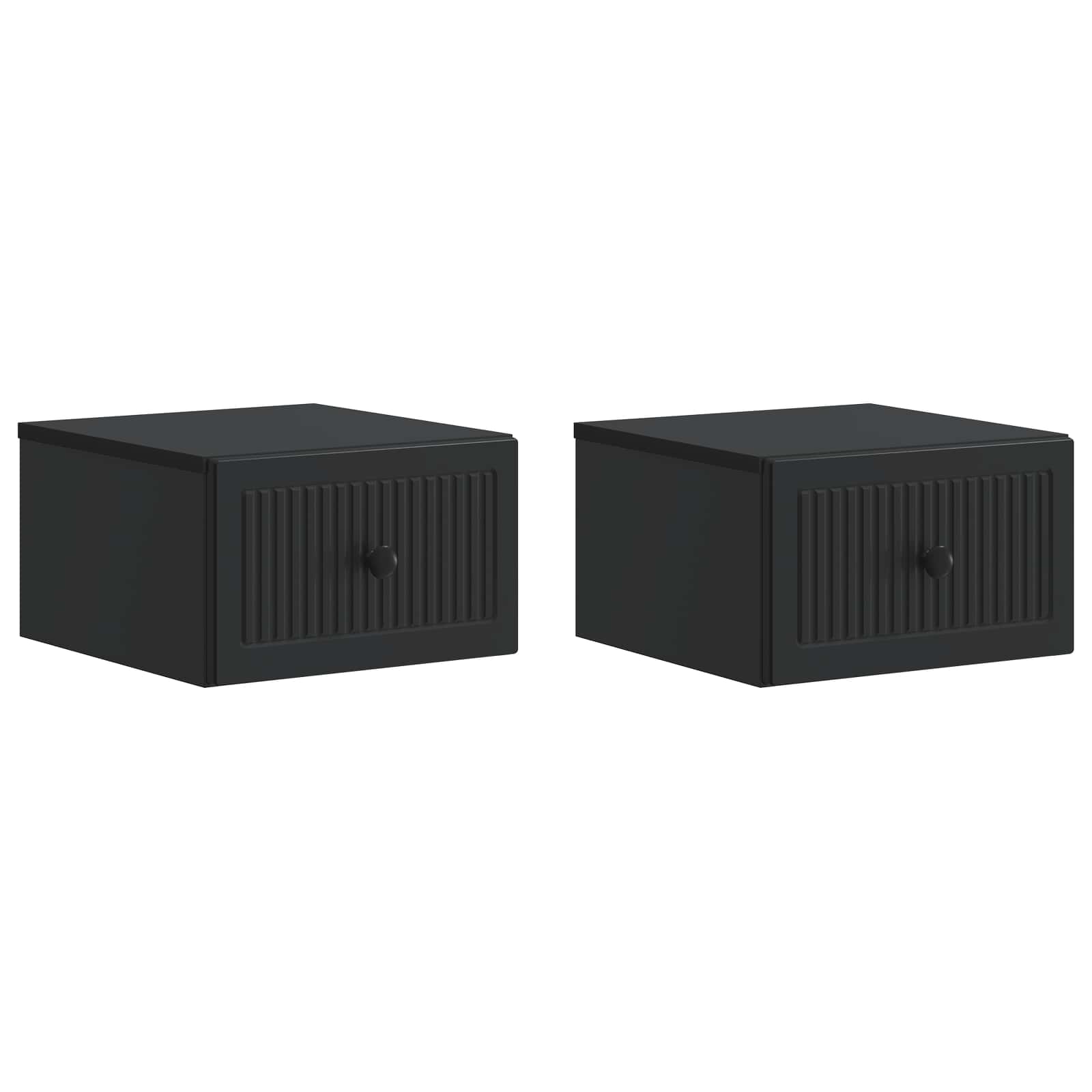 Cabinet de chevet mural 2 pcs Noir 33 x 34,5 x 20 cm - XIOS