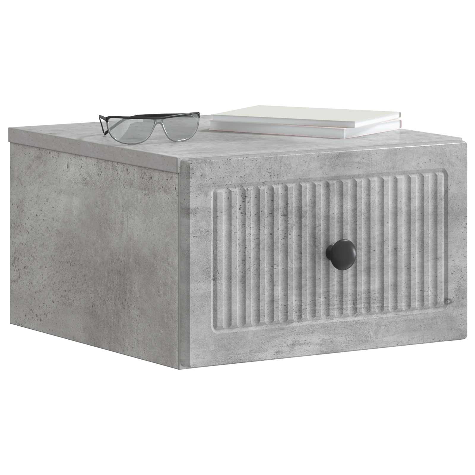 Cabinet de chevet mural 2 pcs Gris béton 33 x 34,5 x 20 cm - XIOS
