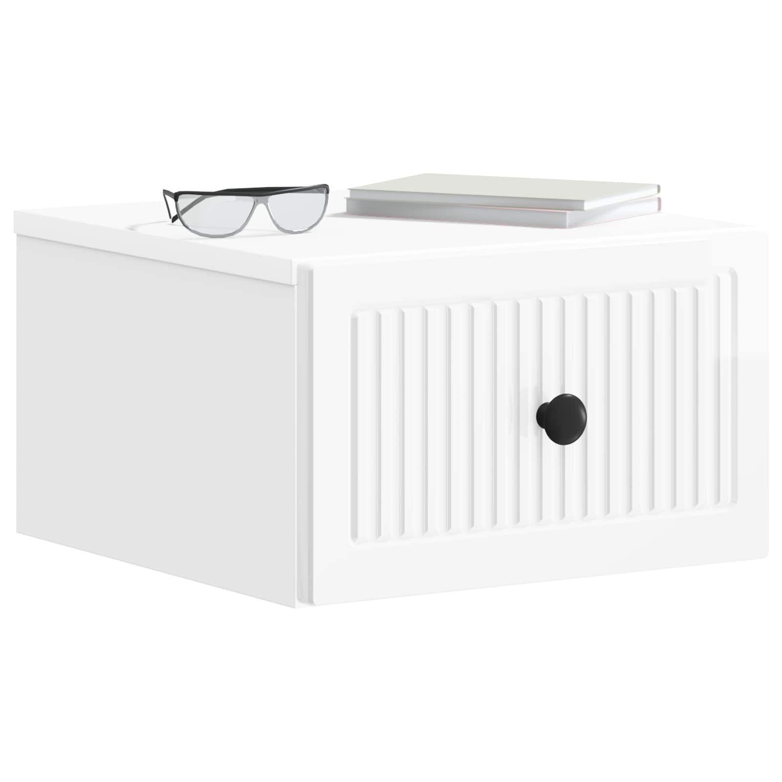 Cabinet de chevet mural Blanc brillant 33 x 34,5 x 20 cm - XIOS