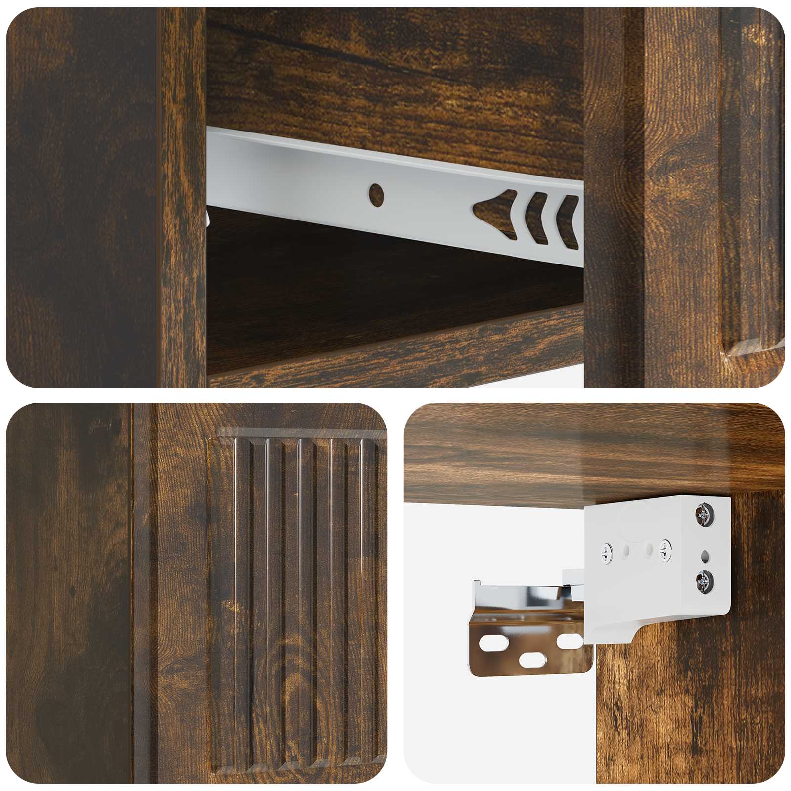 Cabinet de chevet mural 2 pcs Chêne fumé 33 x 34,5 x 20 cm - XIOS