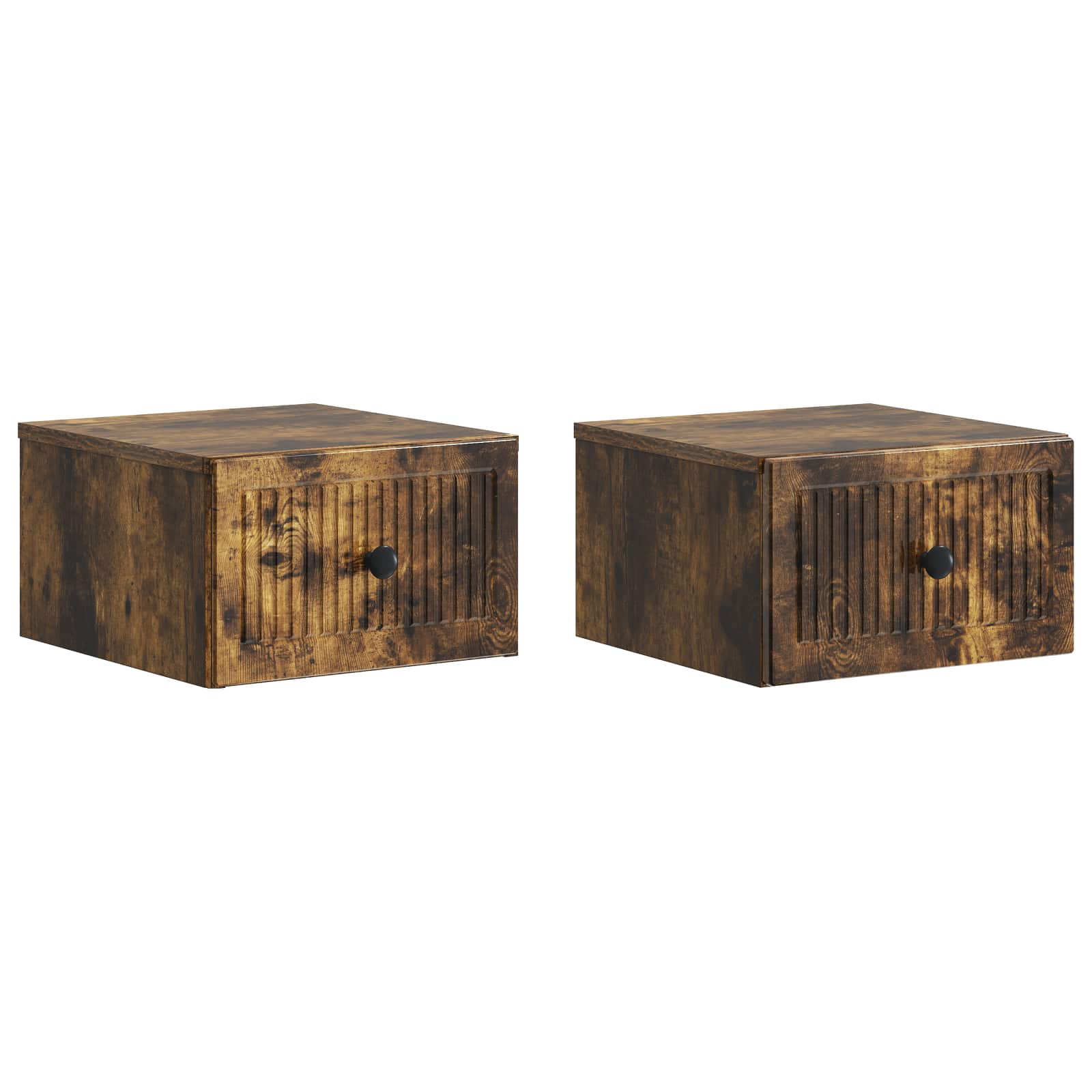 Cabinet de chevet mural 2 pcs Chêne fumé 33 x 34,5 x 20 cm - XIOS
