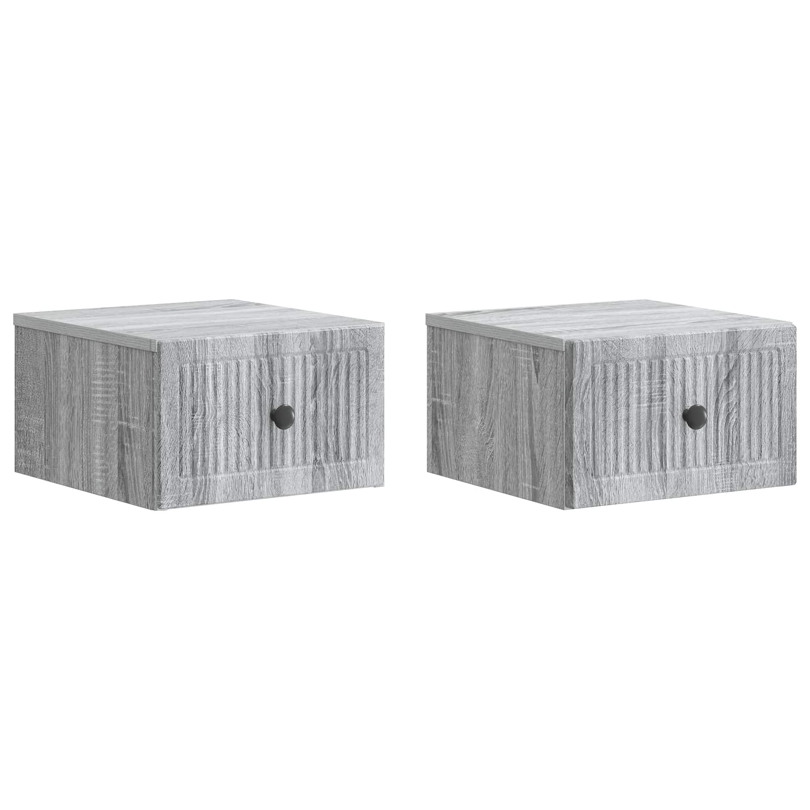 Cabinet de chevet mural 2 pcs Sonoma gris 33 x 34,5 x 20 cm - XIOS