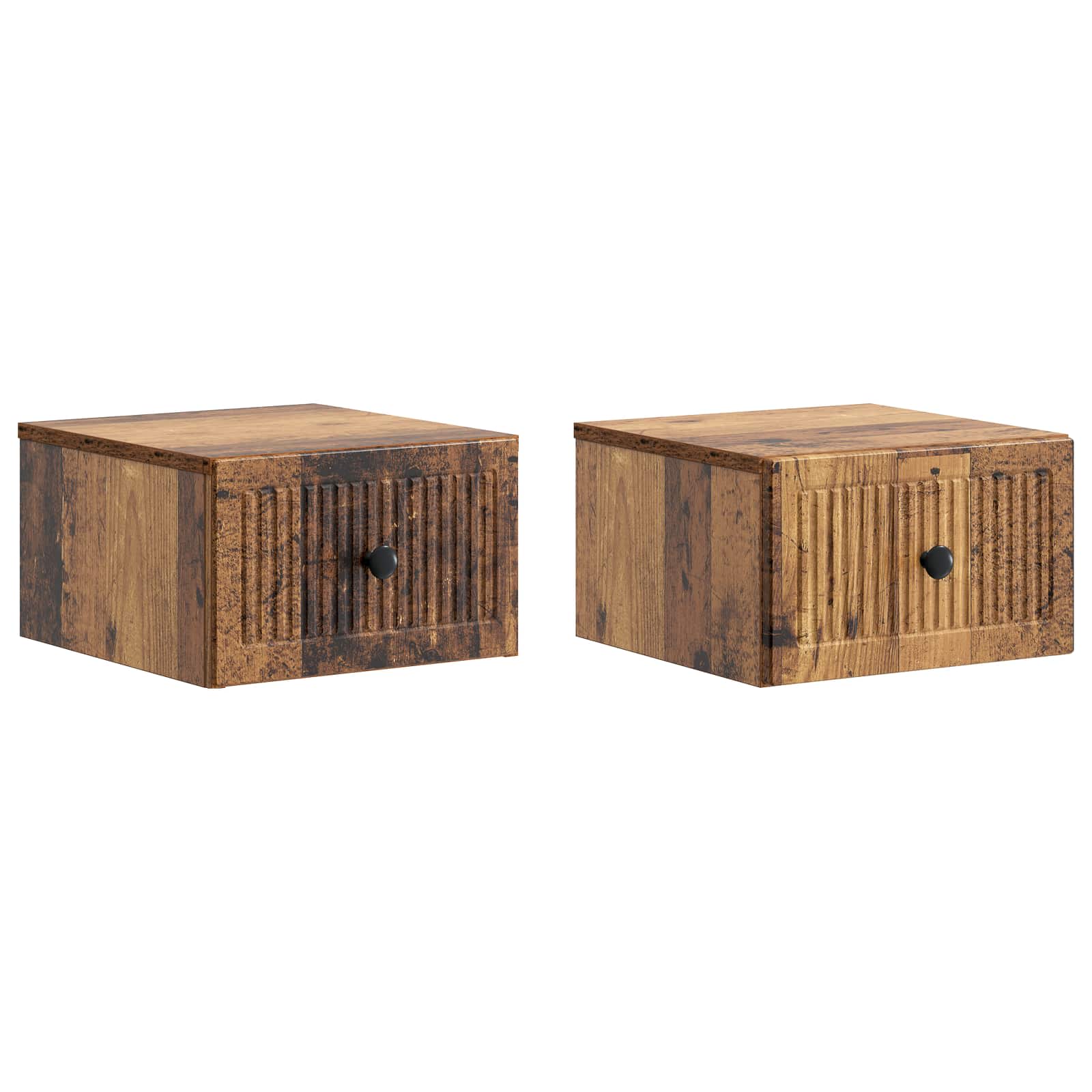Cabinet de chevet mural 2 pcs Bois ancien 33 x 34,5 x 20 cm - XIOS