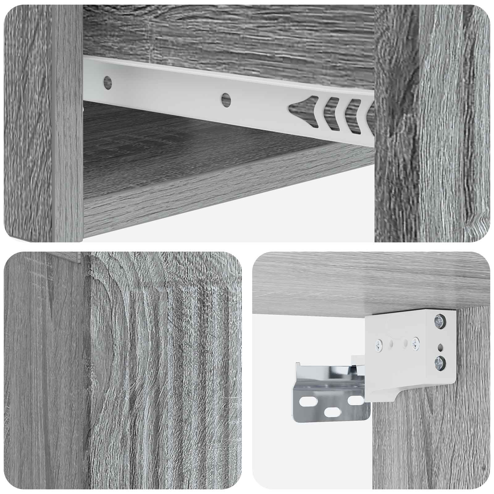 Cabinet de chevet 2 pcs Sonoma gris 49 x 34,5 x 20 cm - XIOS