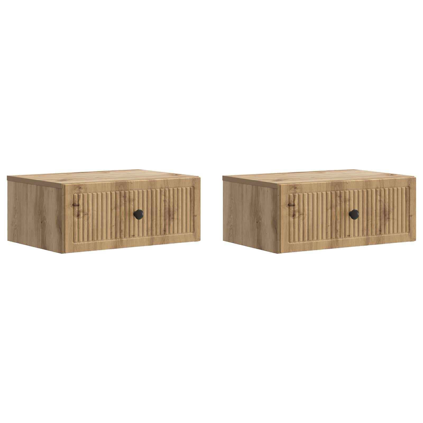 Cabinet de chevet 2 pcs Chêne artisanal 49 x 34,5 x 20 cm - XIOS