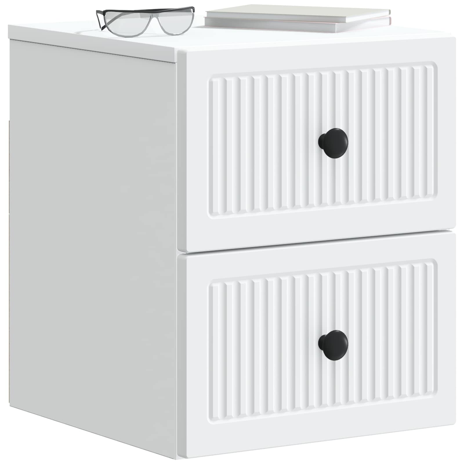 Cabinet de chevet mural 2 pcs Blanc 33 x 34,5 x 40 cm - XIOS