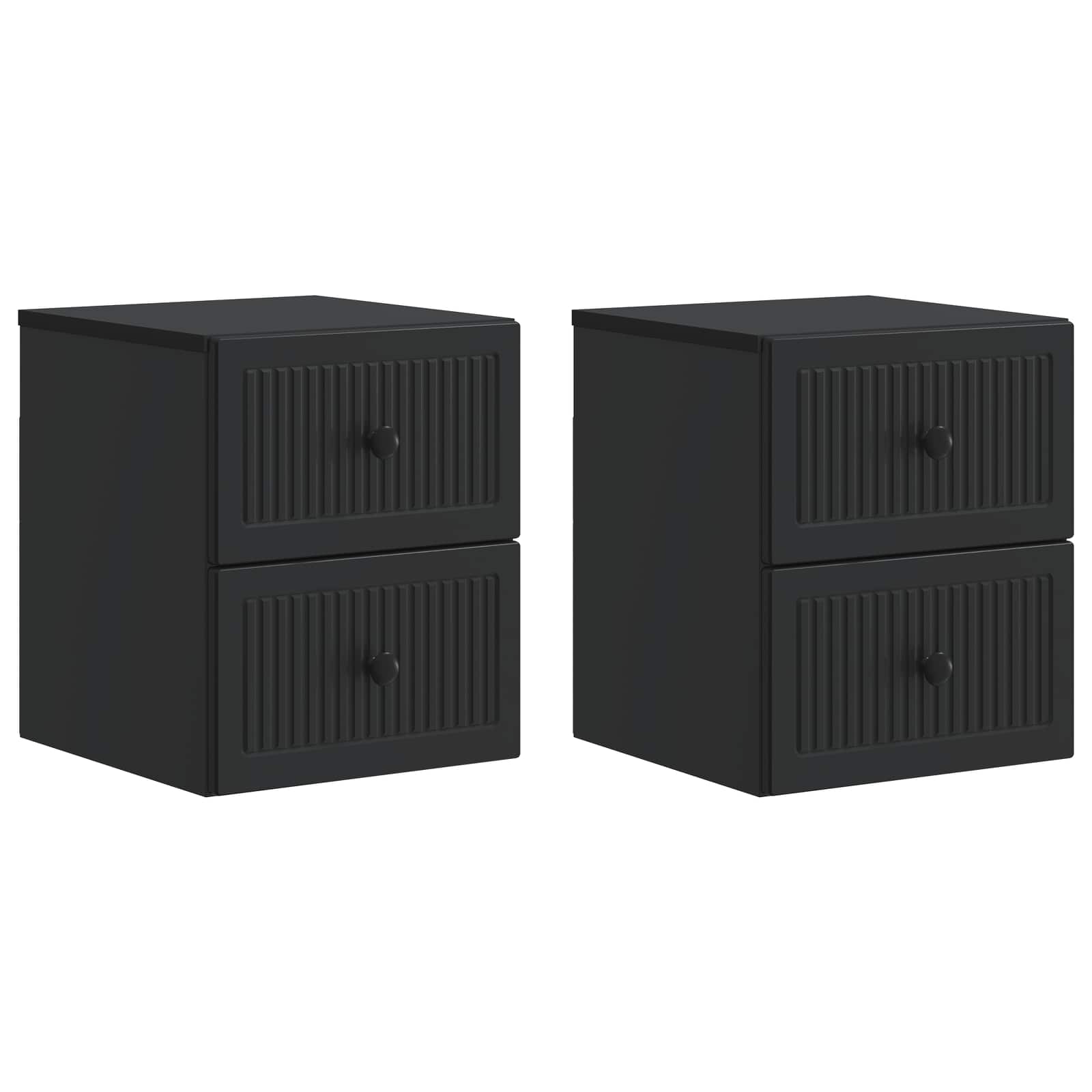 Cabinet de chevet mural 2 pcs Noir 33 x 34,5 x 40 cm - XIOS