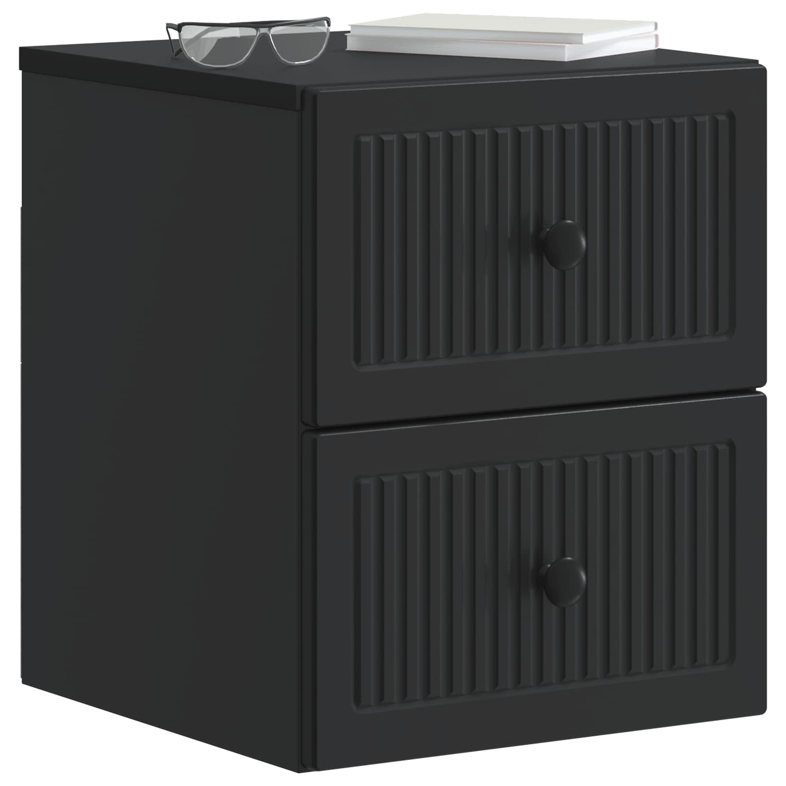 Cabinet de chevet mural 2 pcs Noir 33 x 34,5 x 40 cm - XIOS