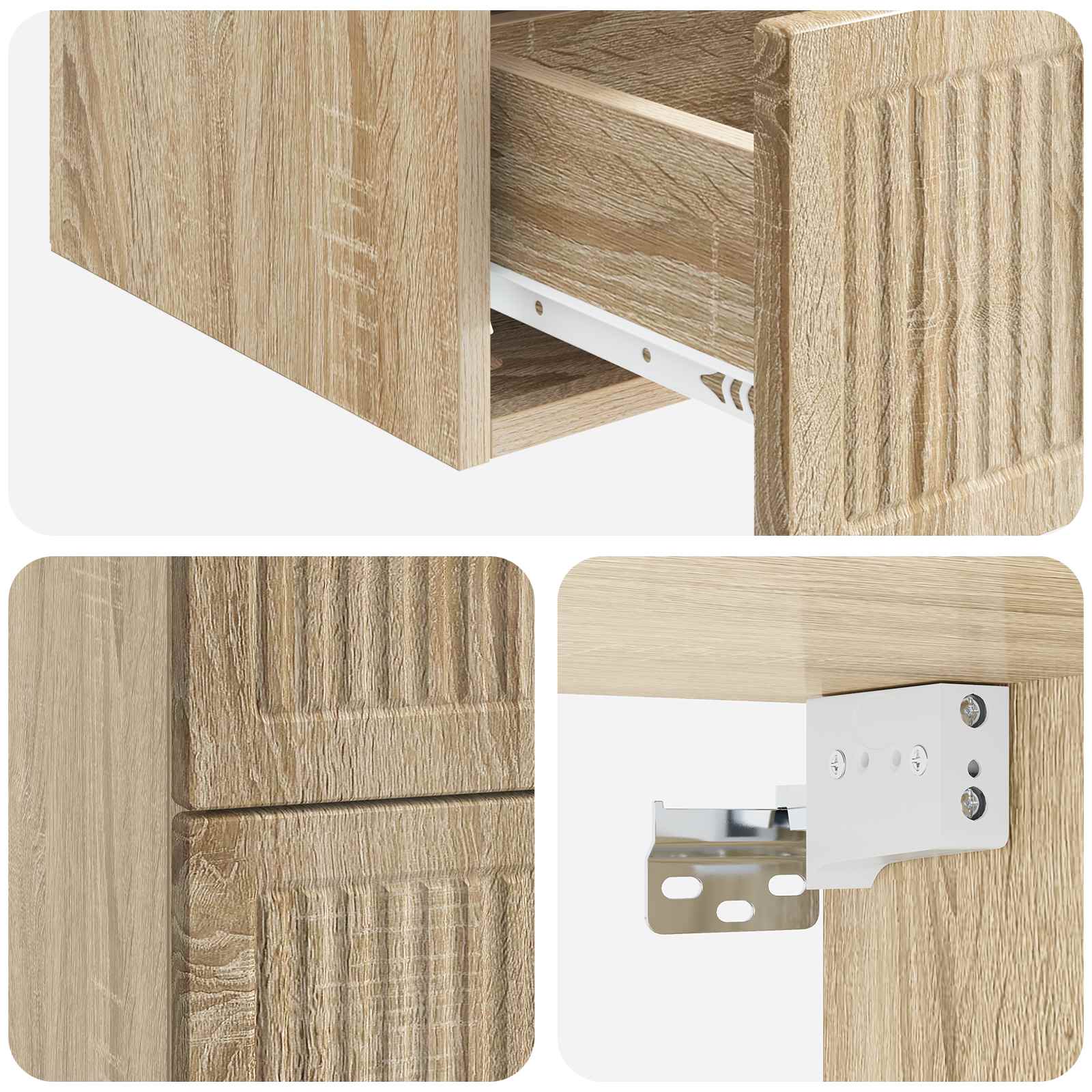 Cabinet de chevet mural 2 pcs Chêne Sonoma 33 x 34,5 x 40 cm - XIOS