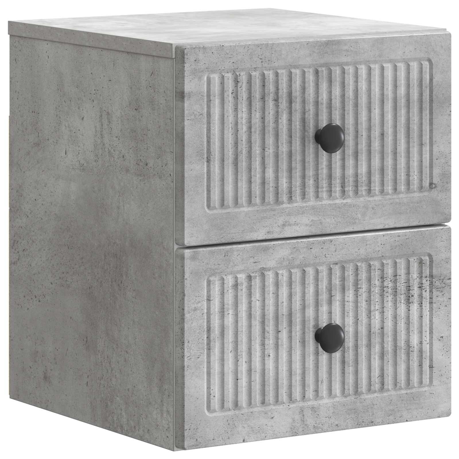 Cabinet de chevet mural 2 pcs Gris béton 33 x 34,5 x 40 cm - XIOS