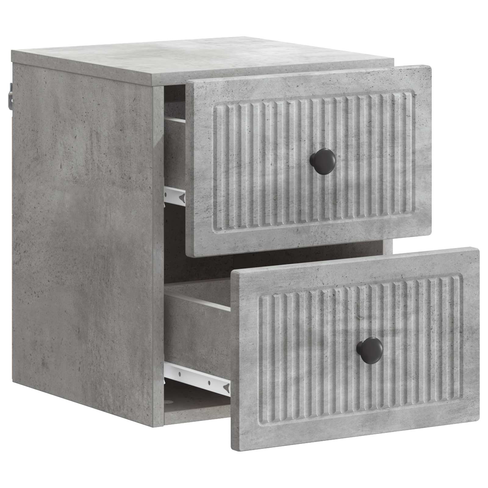 Cabinet de chevet mural 2 pcs Gris béton 33 x 34,5 x 40 cm - XIOS