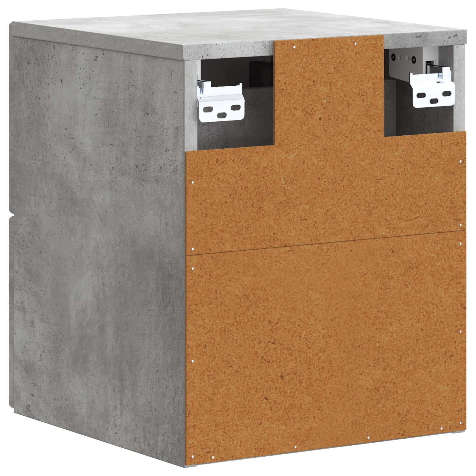 Cabinet de chevet mural 2 pcs Gris béton 33 x 34,5 x 40 cm - XIOS