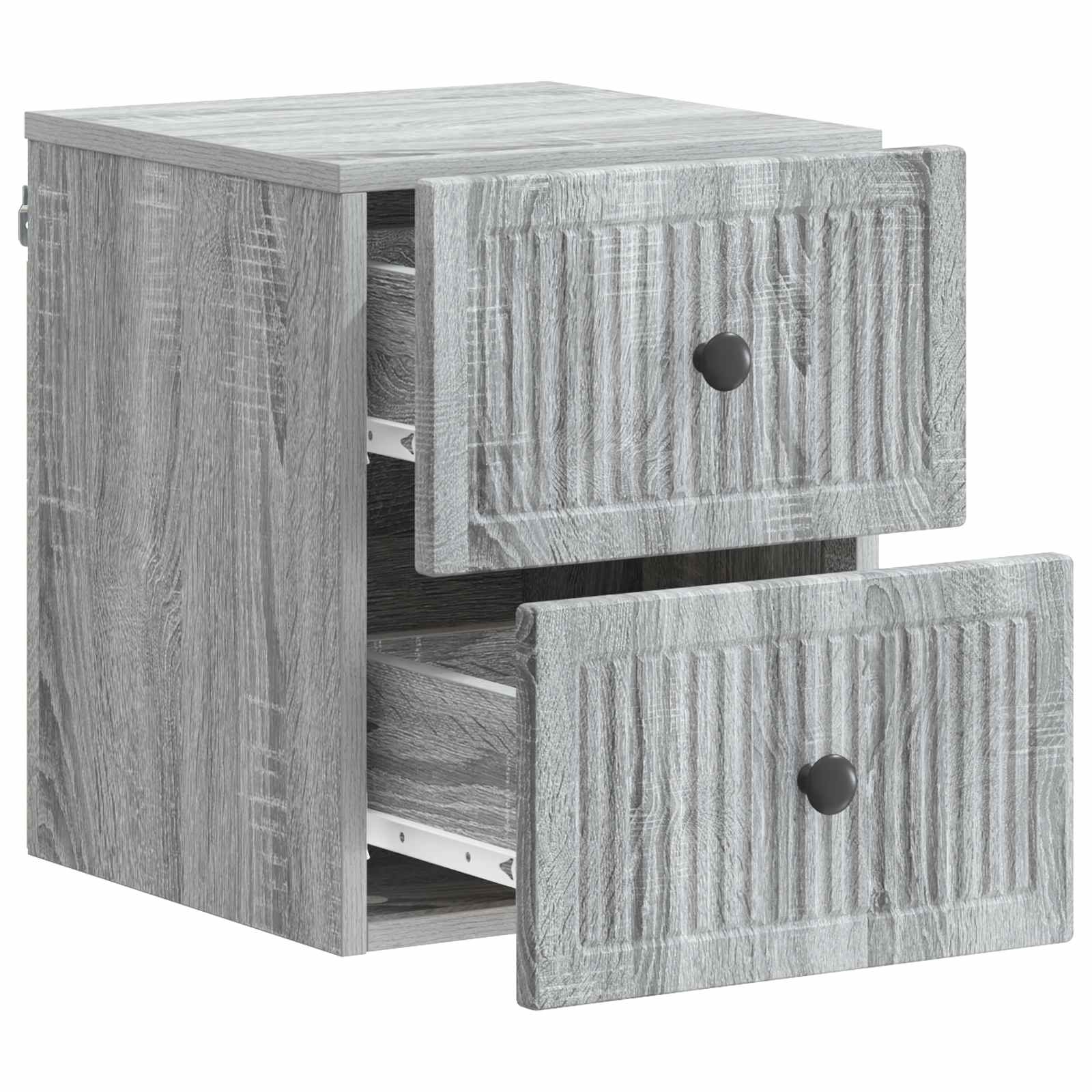 Cabinet de chevet mural 2 pcs Sonoma gris 33 x 34,5 x 40 cm - XIOS