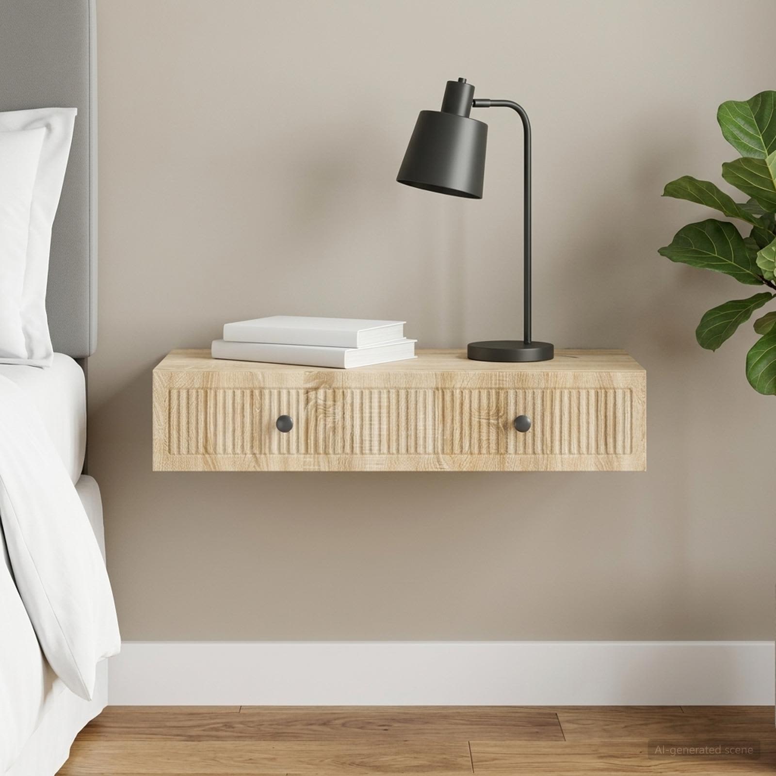 Table d'appoint murale Chêne Sonoma 87,5 x 34,5 x 17 cm - XIOS