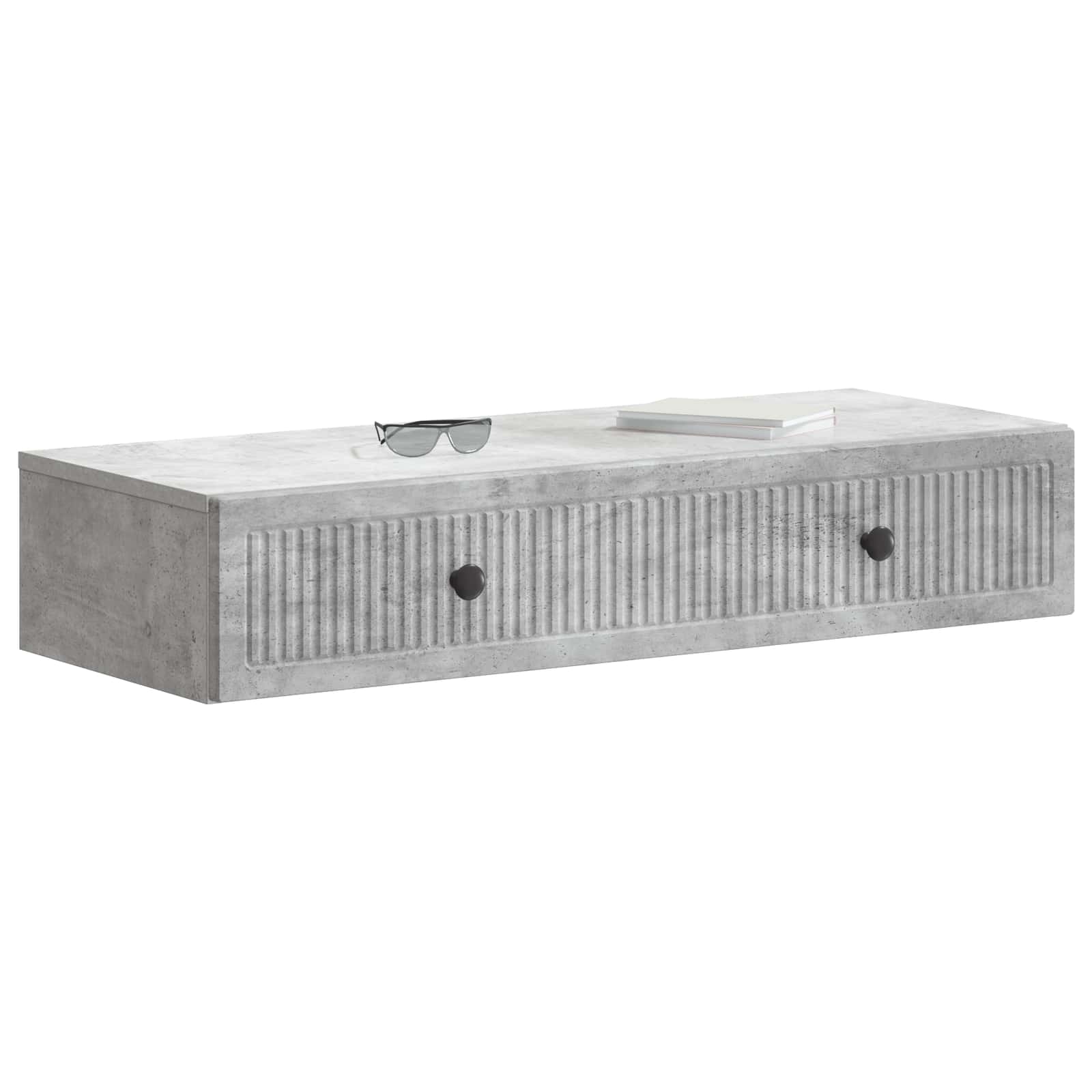 Table d'appoint murale Gris béton 87,5 x 34,5 x 17 cm - XIOS