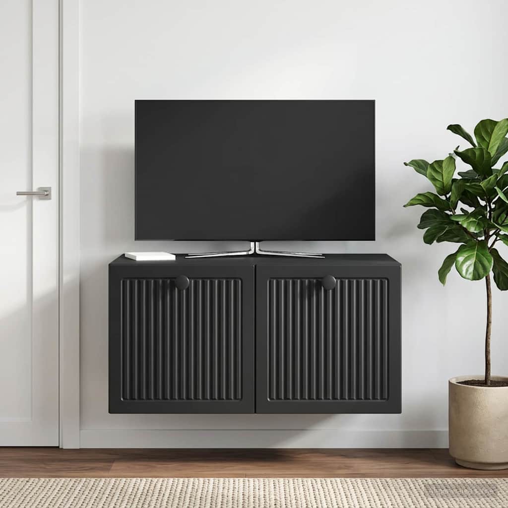 Meuble TV mural Noir 59,5 x 41 x 30 cm Bois d'ingénierie - XIOS