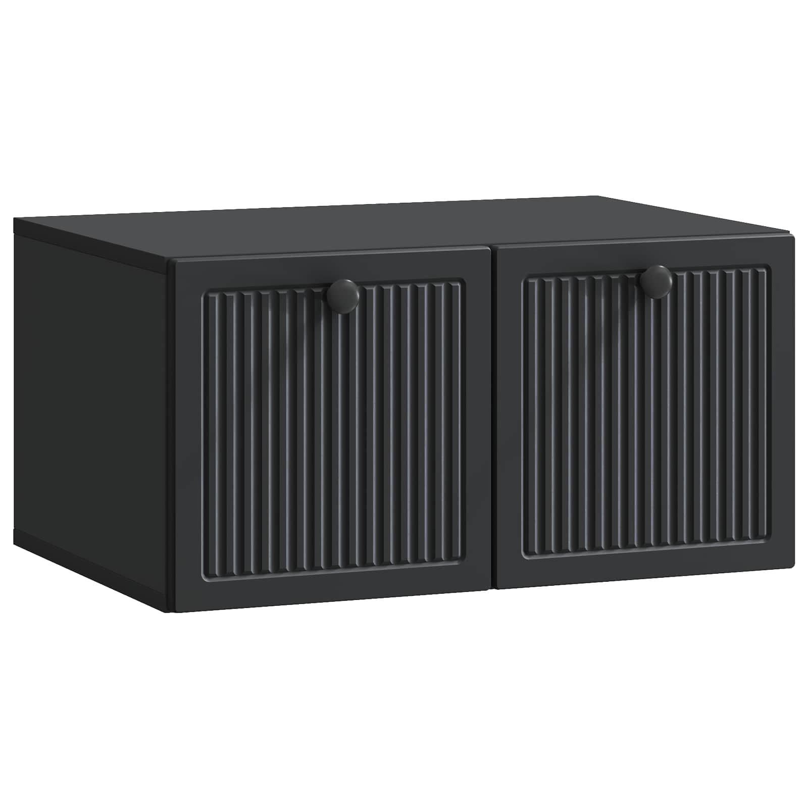 Meuble TV mural Noir 59,5 x 41 x 30 cm Bois d'ingénierie - XIOS