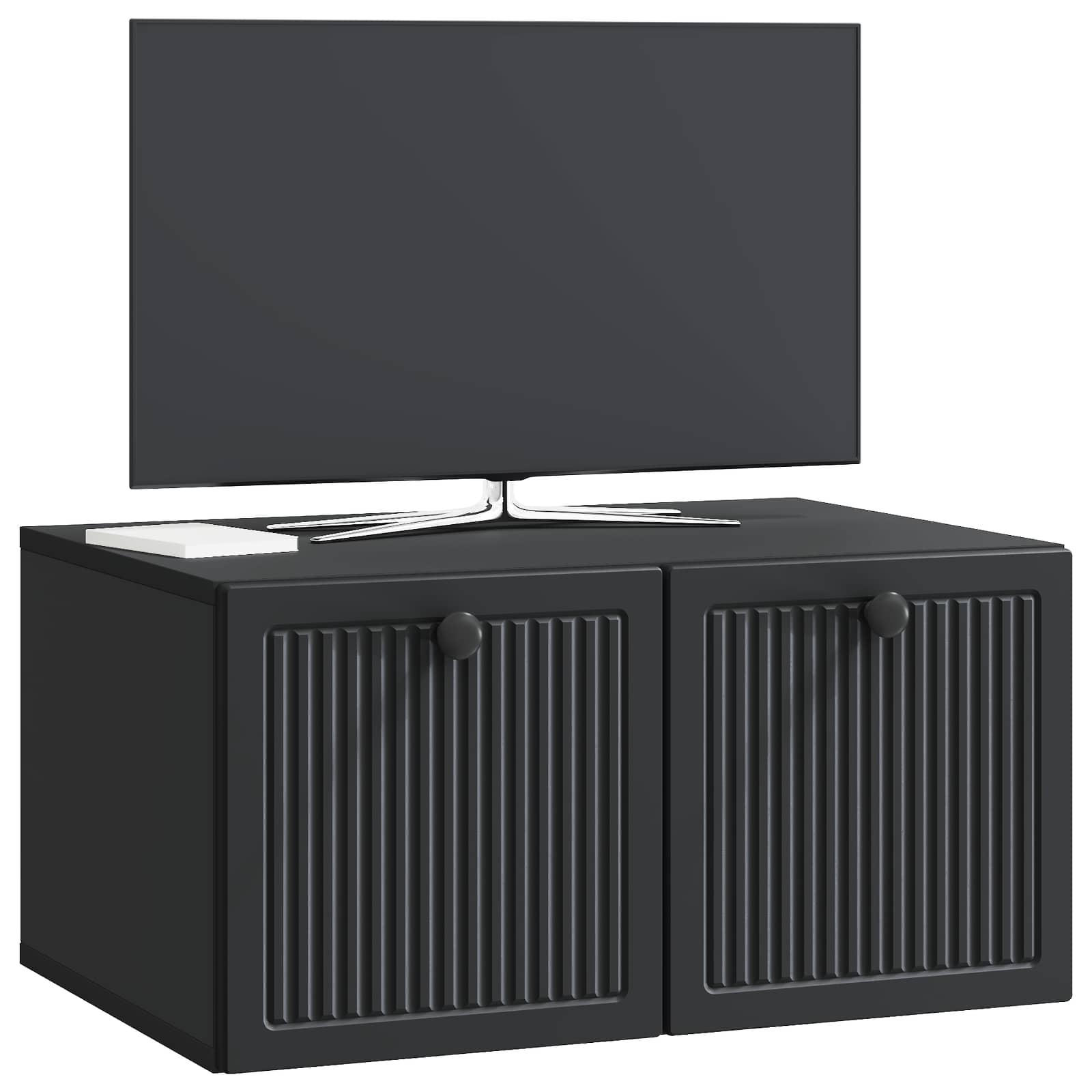 Meuble TV mural Noir 59,5 x 41 x 30 cm Bois d'ingénierie - XIOS