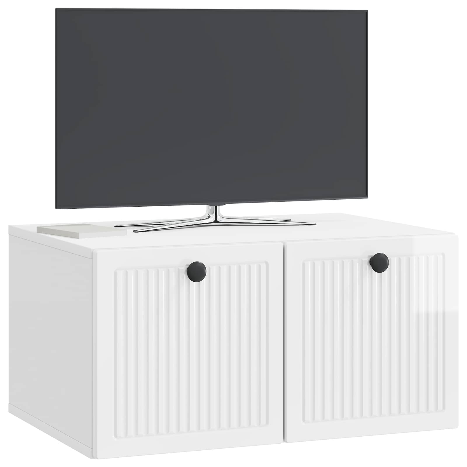 Meuble TV mural Montage mural Blanc brillant 59,5 x 41 x 30 cm - XIOS