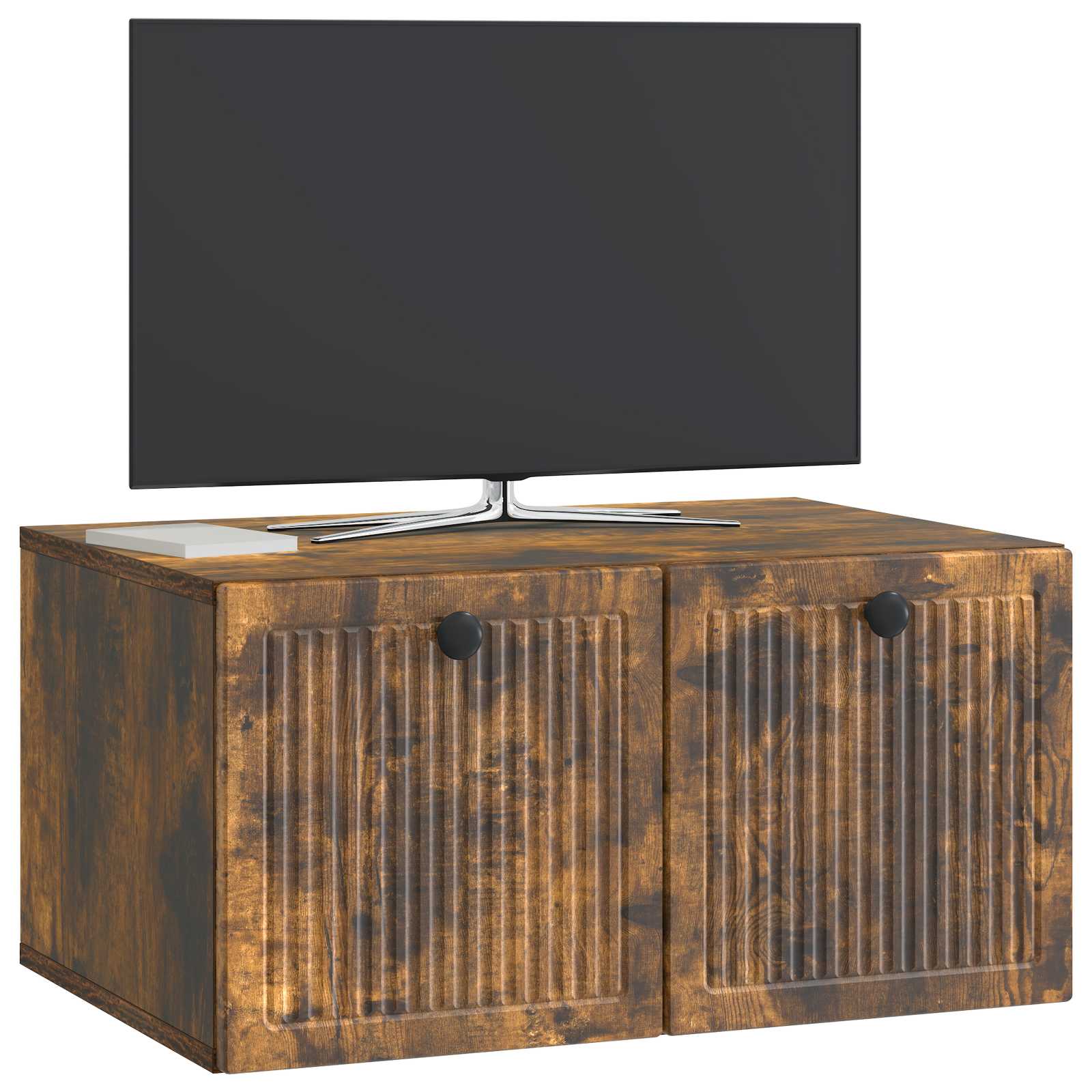 Meuble TV mural Chêne fumé 59,5 x 41 x 30 cm Bois d'ingénierie - XIOS