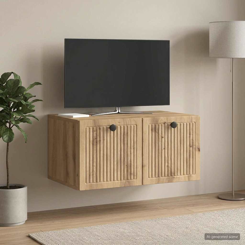 Meuble TV mural 59,5 x 41 x 30 cm Chêne artisanal - XIOS
