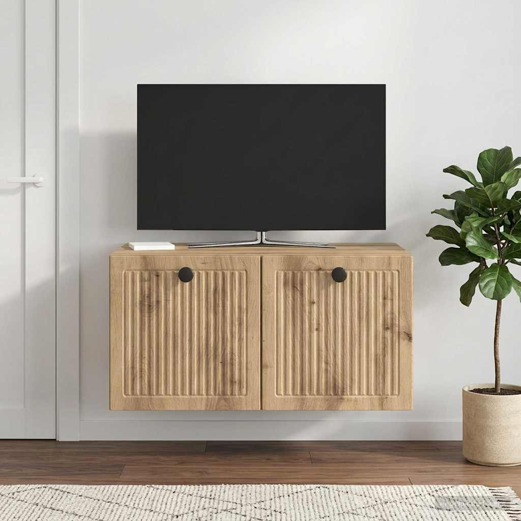 Meuble TV mural 59,5 x 41 x 30 cm Chêne artisanal - XIOS