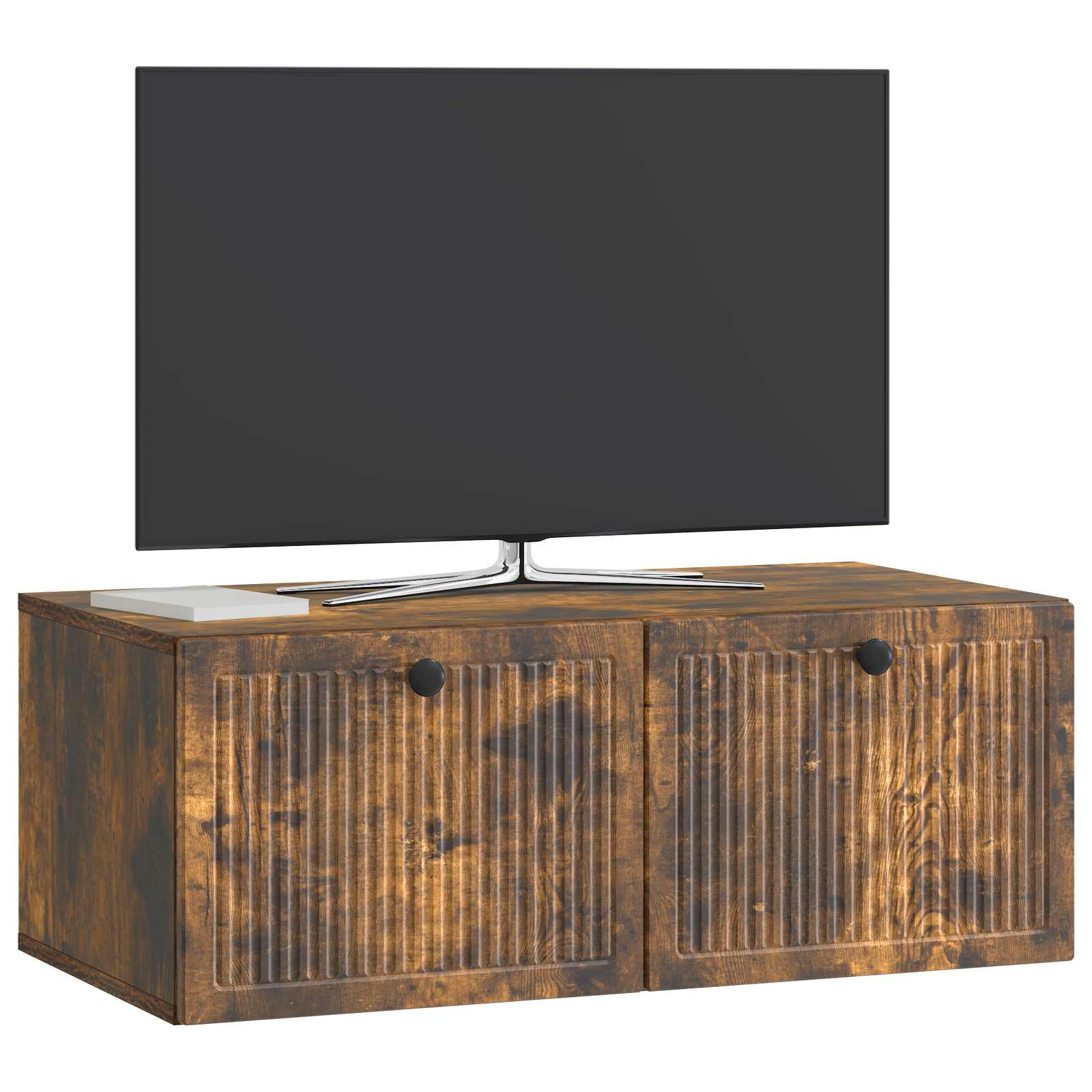 Meuble TV mural Chêne fumé 78,5 x 41 x 30 cm Bois d'ingénierie - XIOS