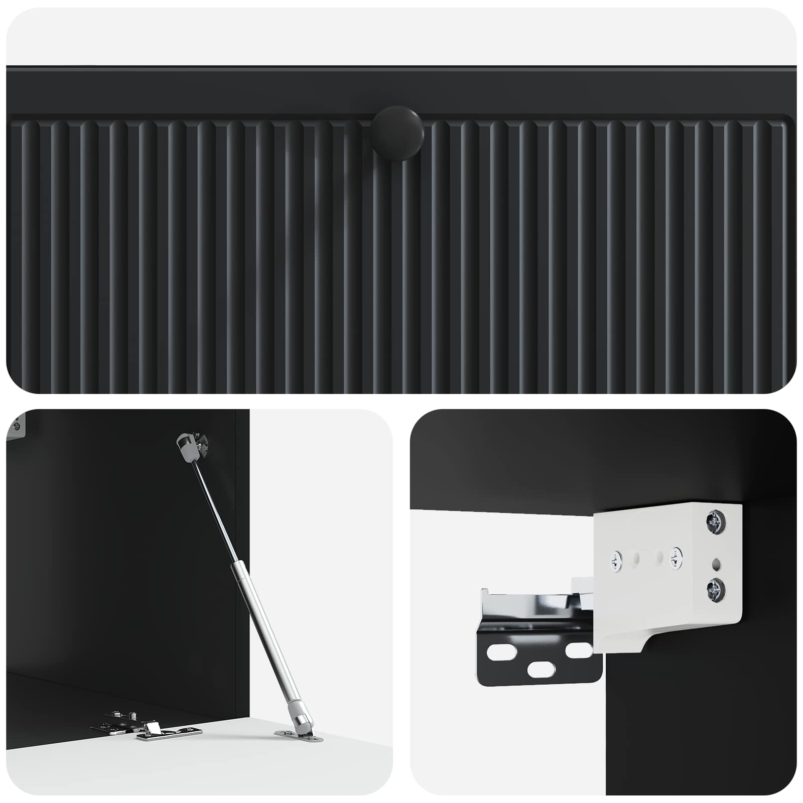 Meuble TV mural Noir 98 x 41 x 30 cm Bois d'ingénierie - XIOS