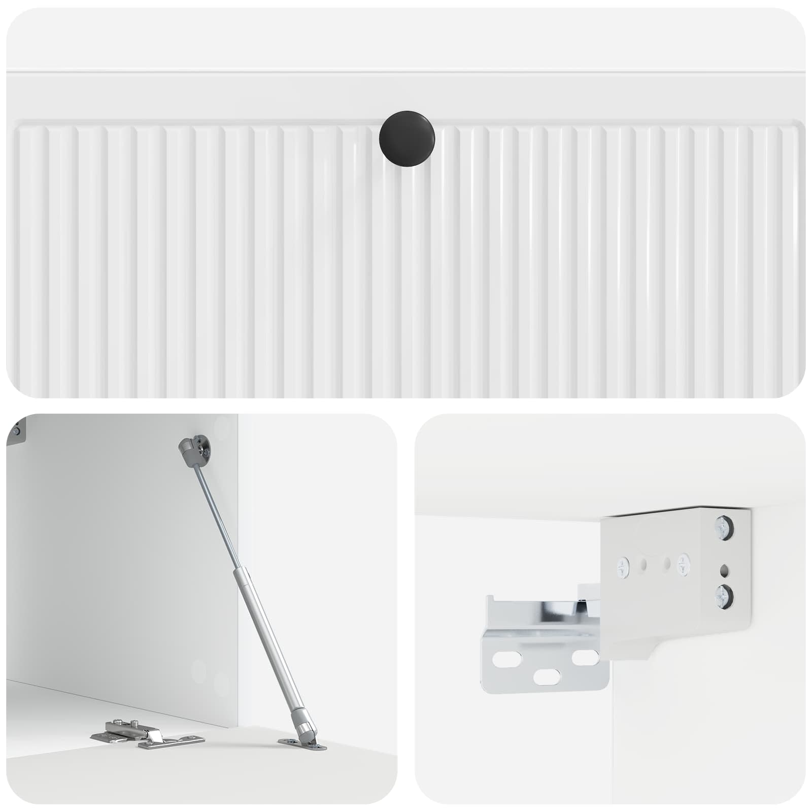 Meuble TV mural Montage mural Blanc brillant 98 x 41 x 30 cm - XIOS