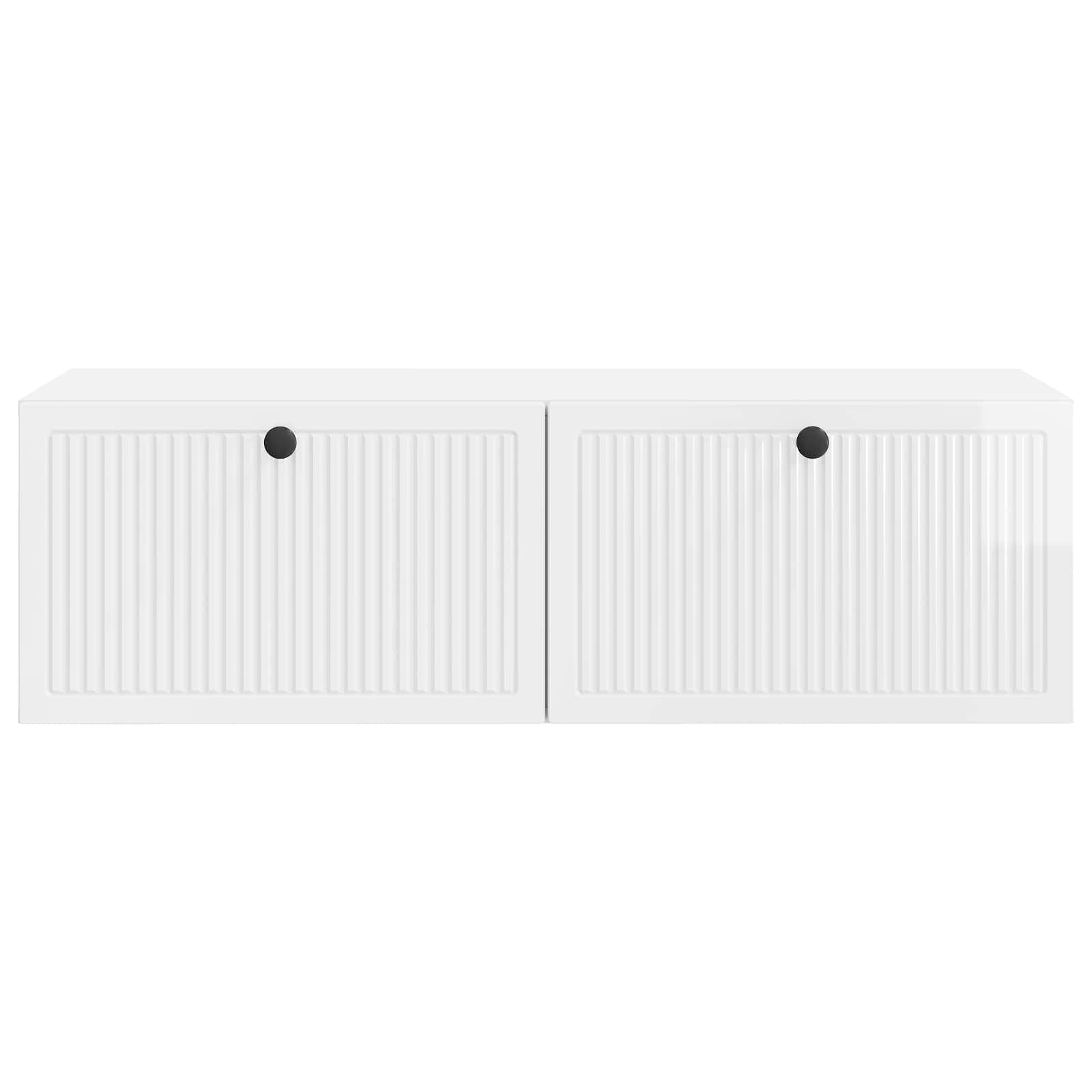 Meuble TV mural Montage mural Blanc brillant 98 x 41 x 30 cm - XIOS