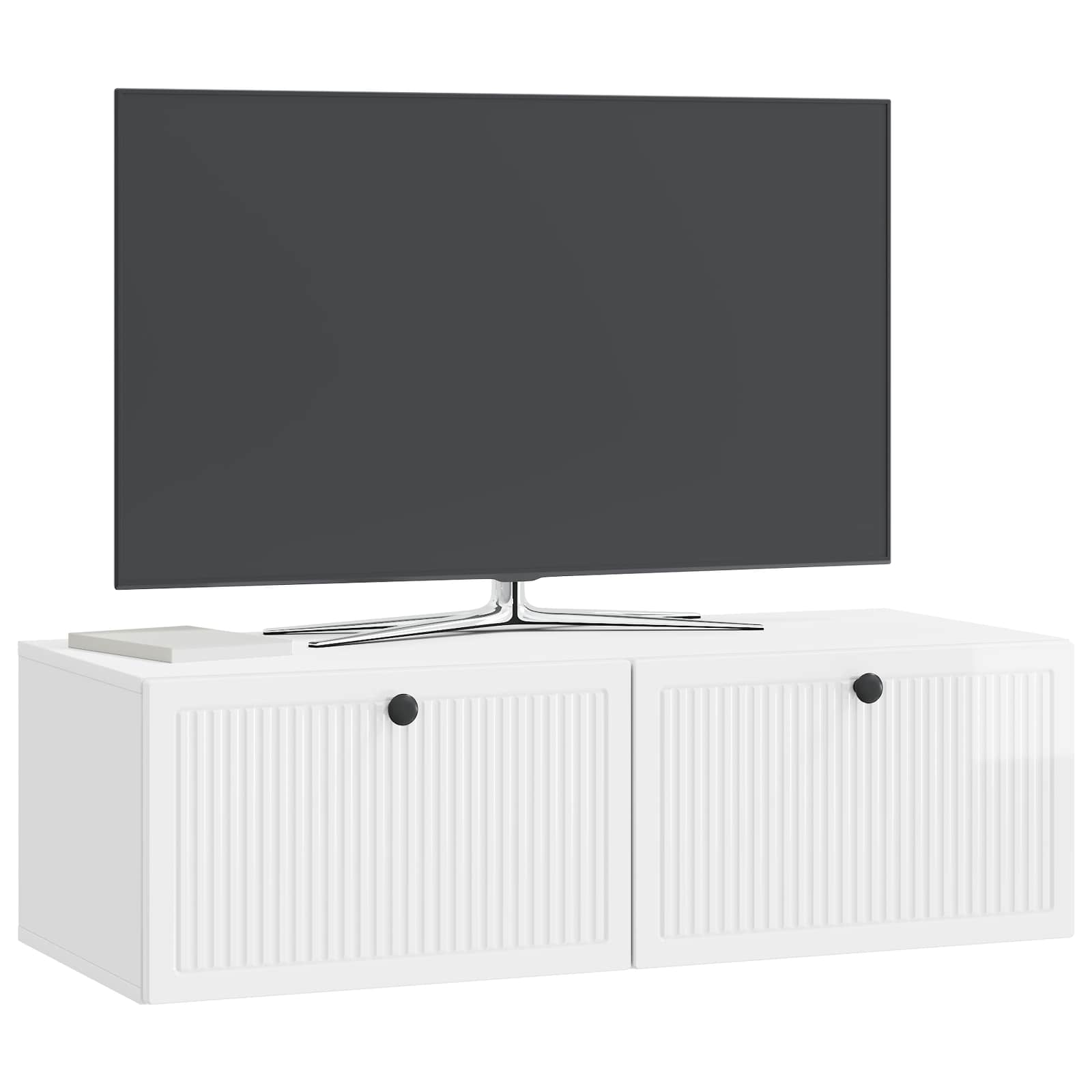 Meuble TV mural Montage mural Blanc brillant 98 x 41 x 30 cm - XIOS