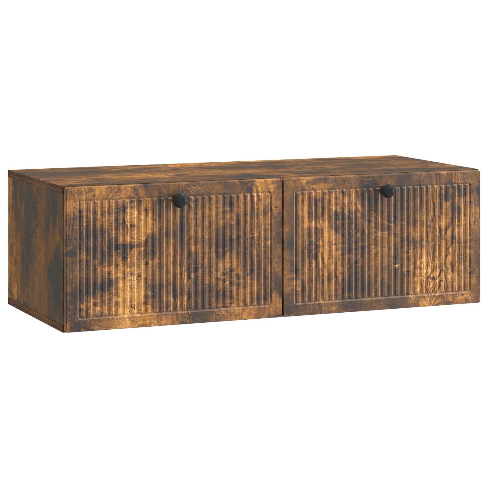 Meuble TV mural Chêne fumé 98 x 41 x 30 cm Bois d'ingénierie - XIOS
