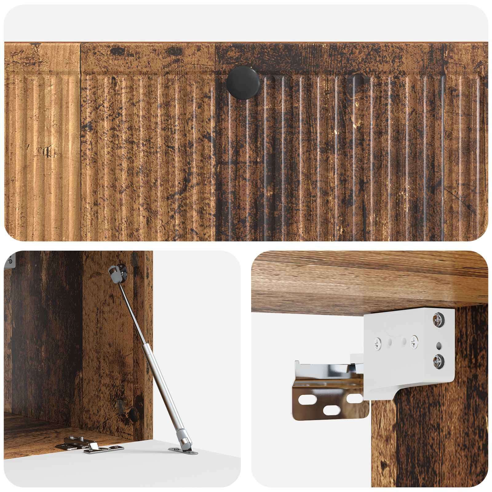 Meuble TV mural Bois ancien 98 x 41 x 30 cm Bois d'ingénierie - XIOS