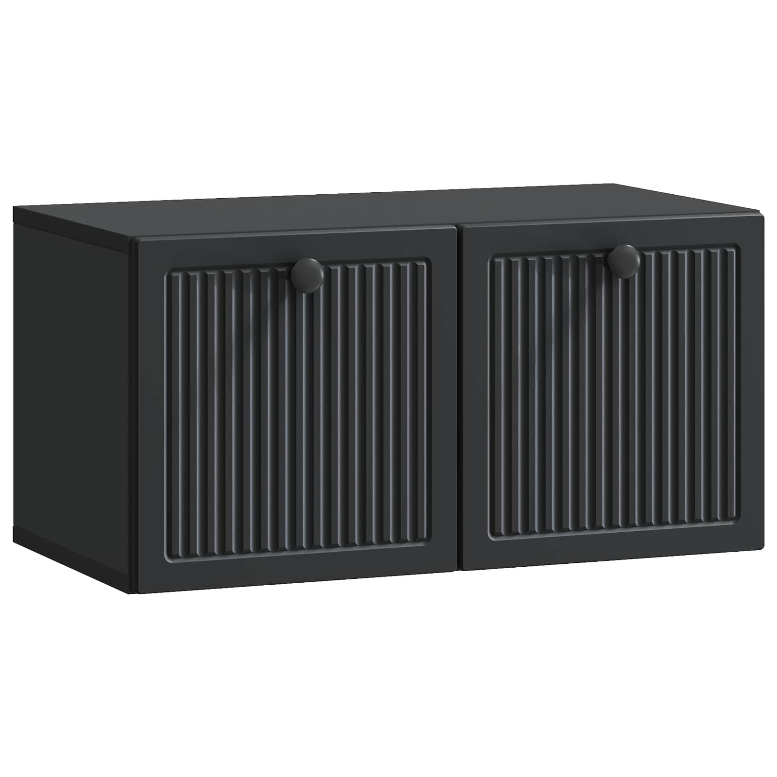 Meuble TV mural Noir 59,5 x 31 x 30 cm Bois d'ingénierie - XIOS