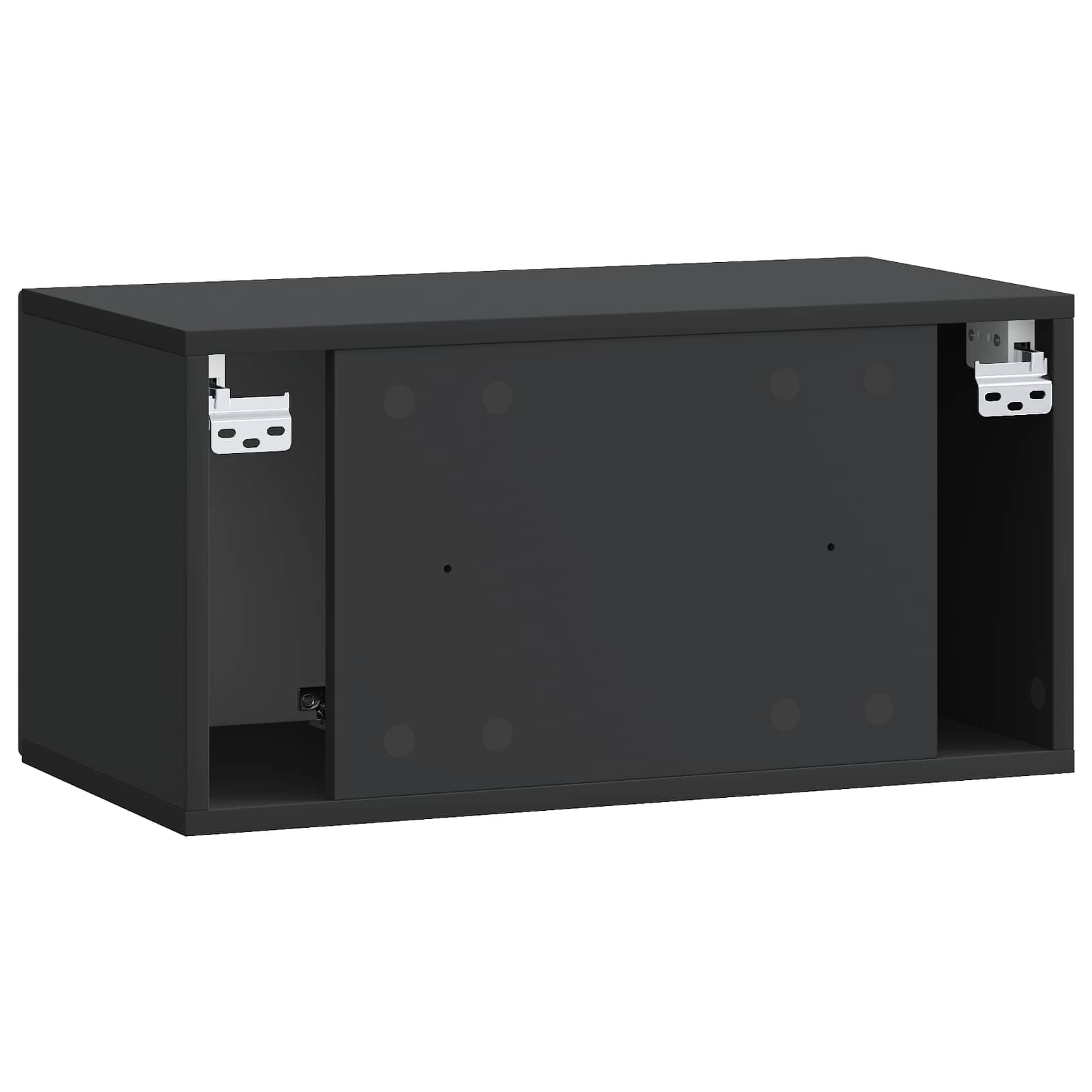 Meuble TV mural Noir 59,5 x 31 x 30 cm Bois d'ingénierie - XIOS