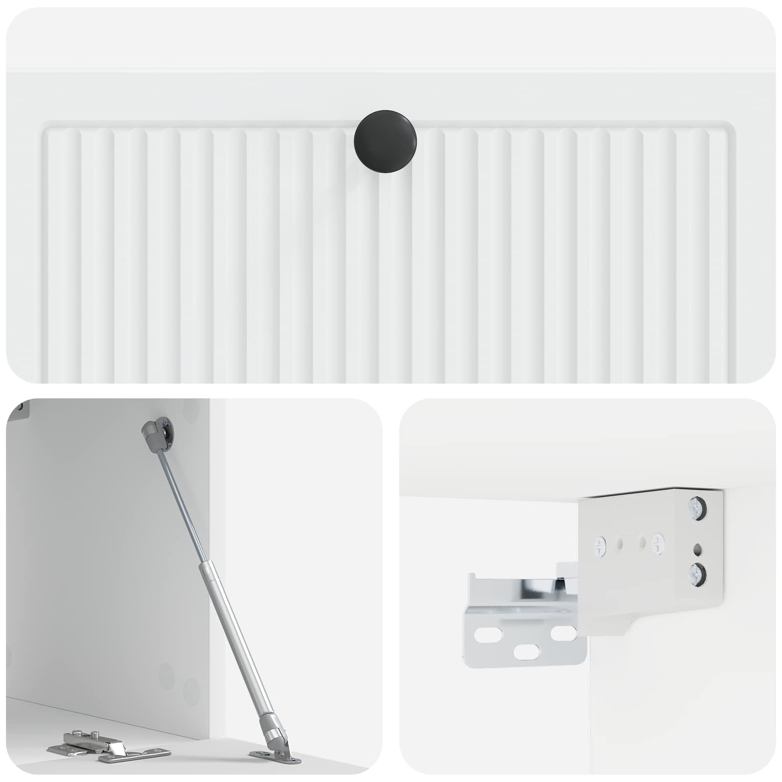 Meuble TV mural Blanc 78,5 x 31 x 30 cm Bois d'ingénierie - XIOS