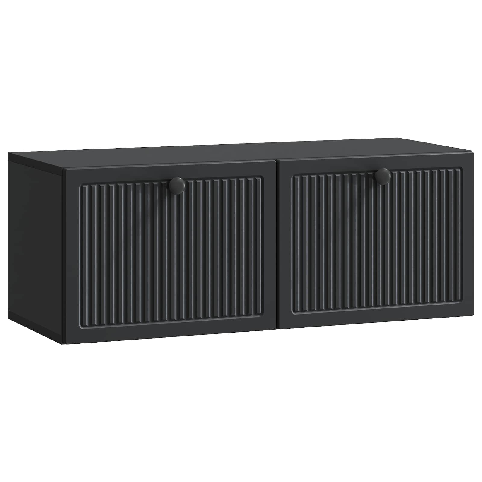 Meuble TV mural Noir 78,5 x 31 x 30 cm Bois d'ingénierie - XIOS