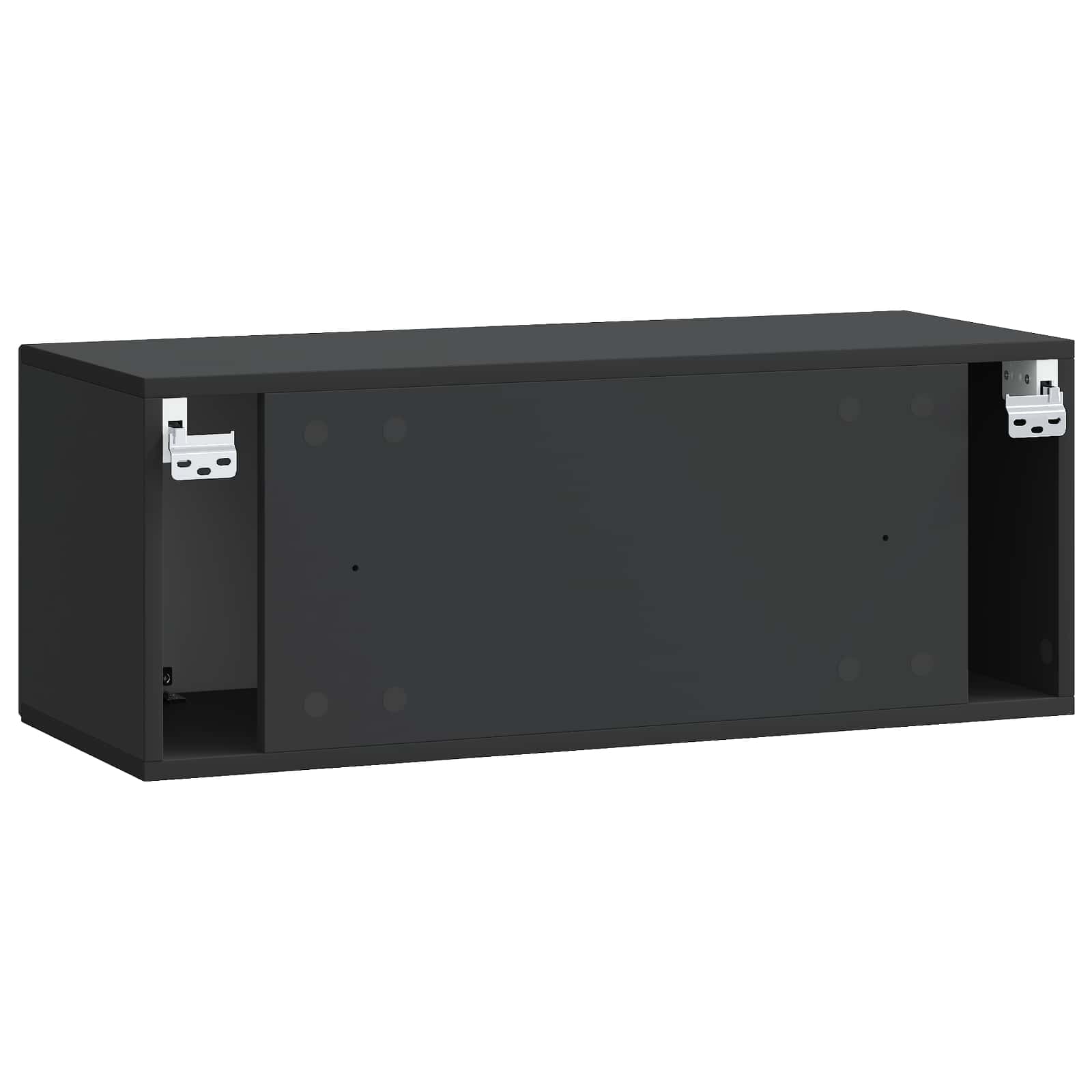 Meuble TV mural Noir 78,5 x 31 x 30 cm Bois d'ingénierie - XIOS